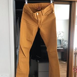 Tory Burch Ivy Super Skinny Marigold Jeans